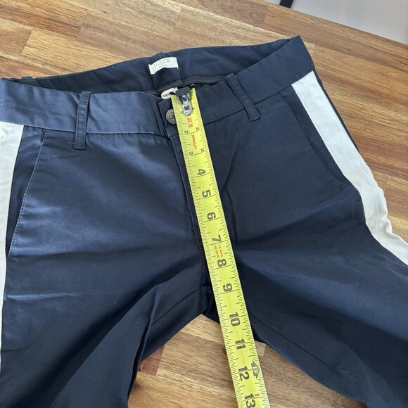 J Crew Pants stretch Size 0 Side Stripe Crop Work Office Capsule Preppy NWT - Picture 13 of 15